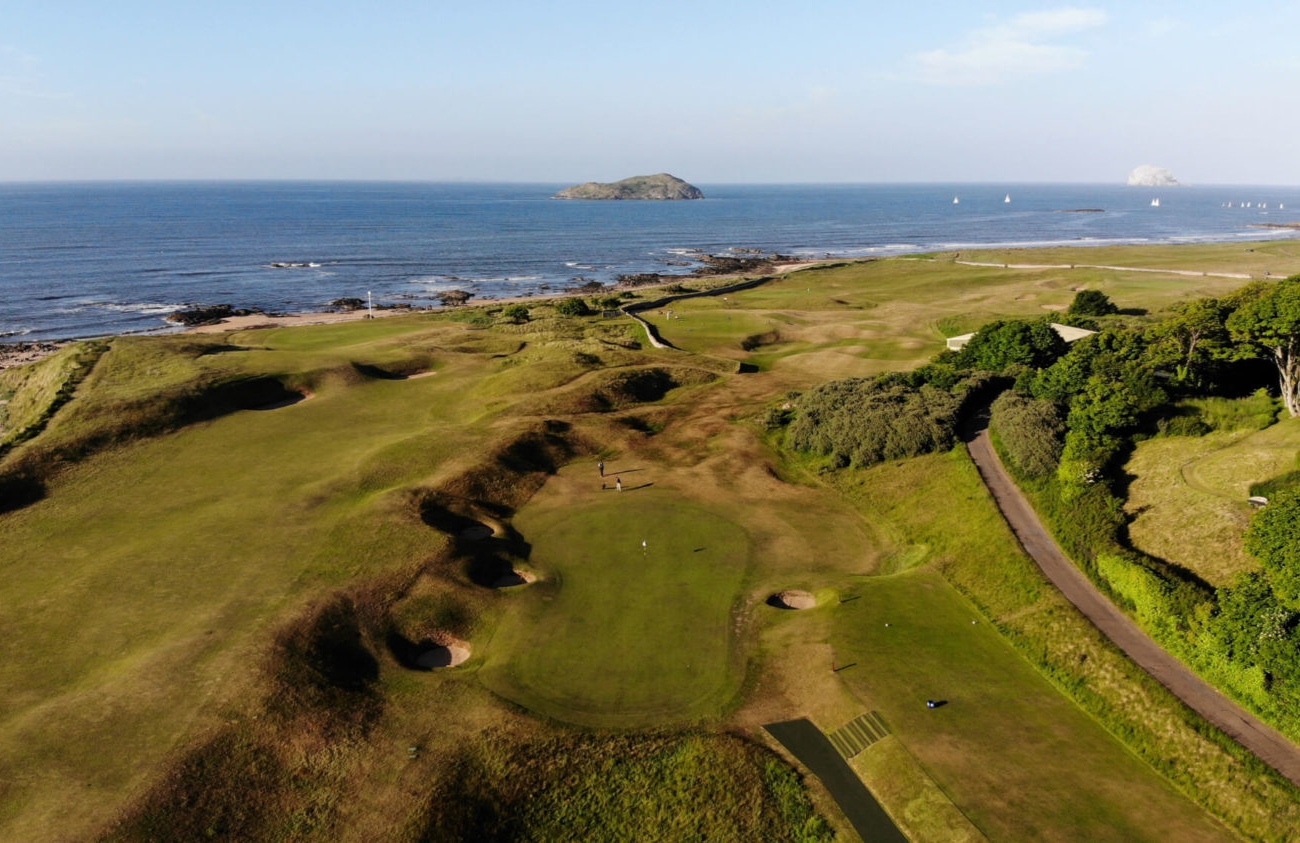 The quirky par-4 13th at North Berwick is a linksland gem